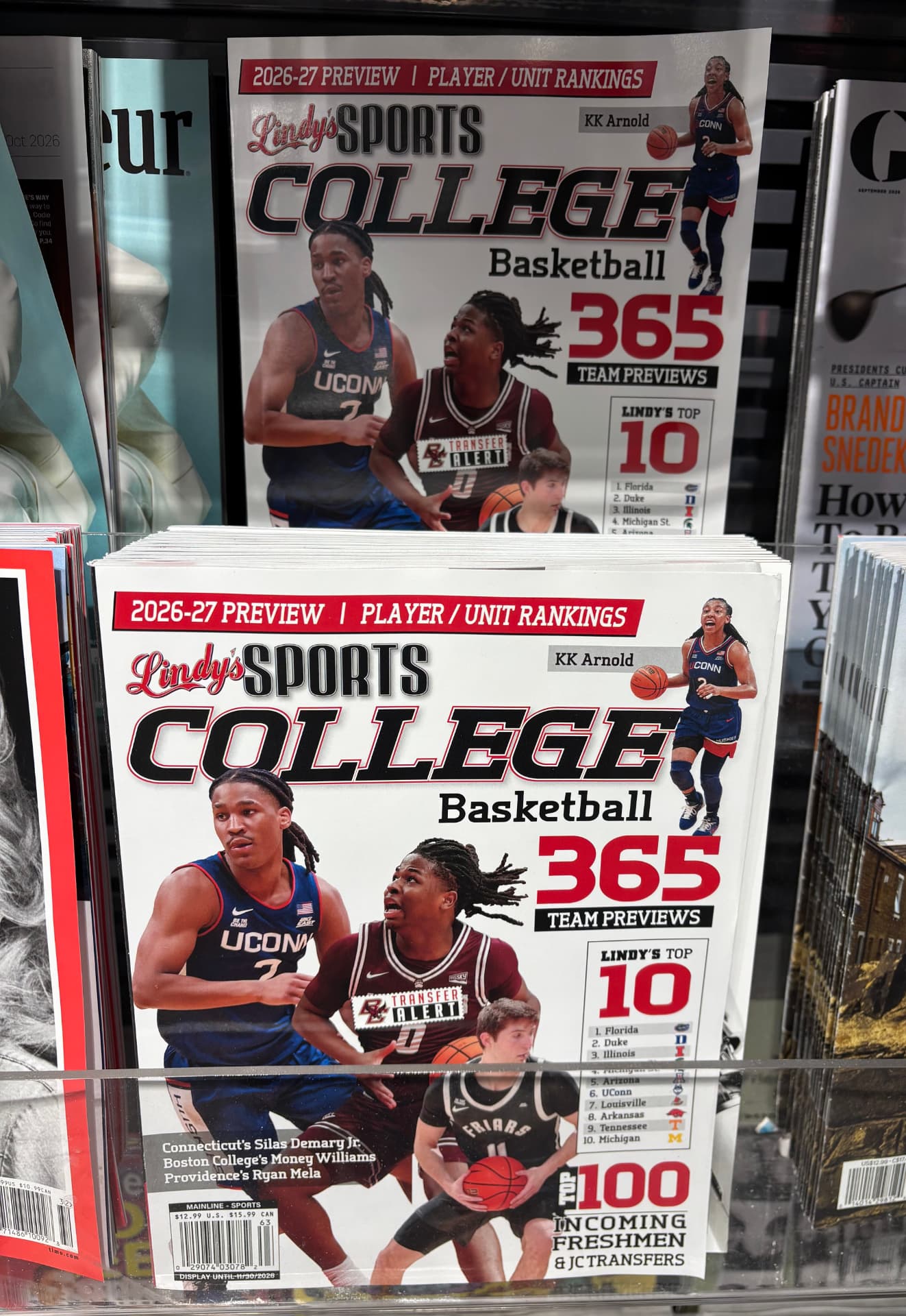 Silas featured on the cover of Lindy's Sports college basketball preview