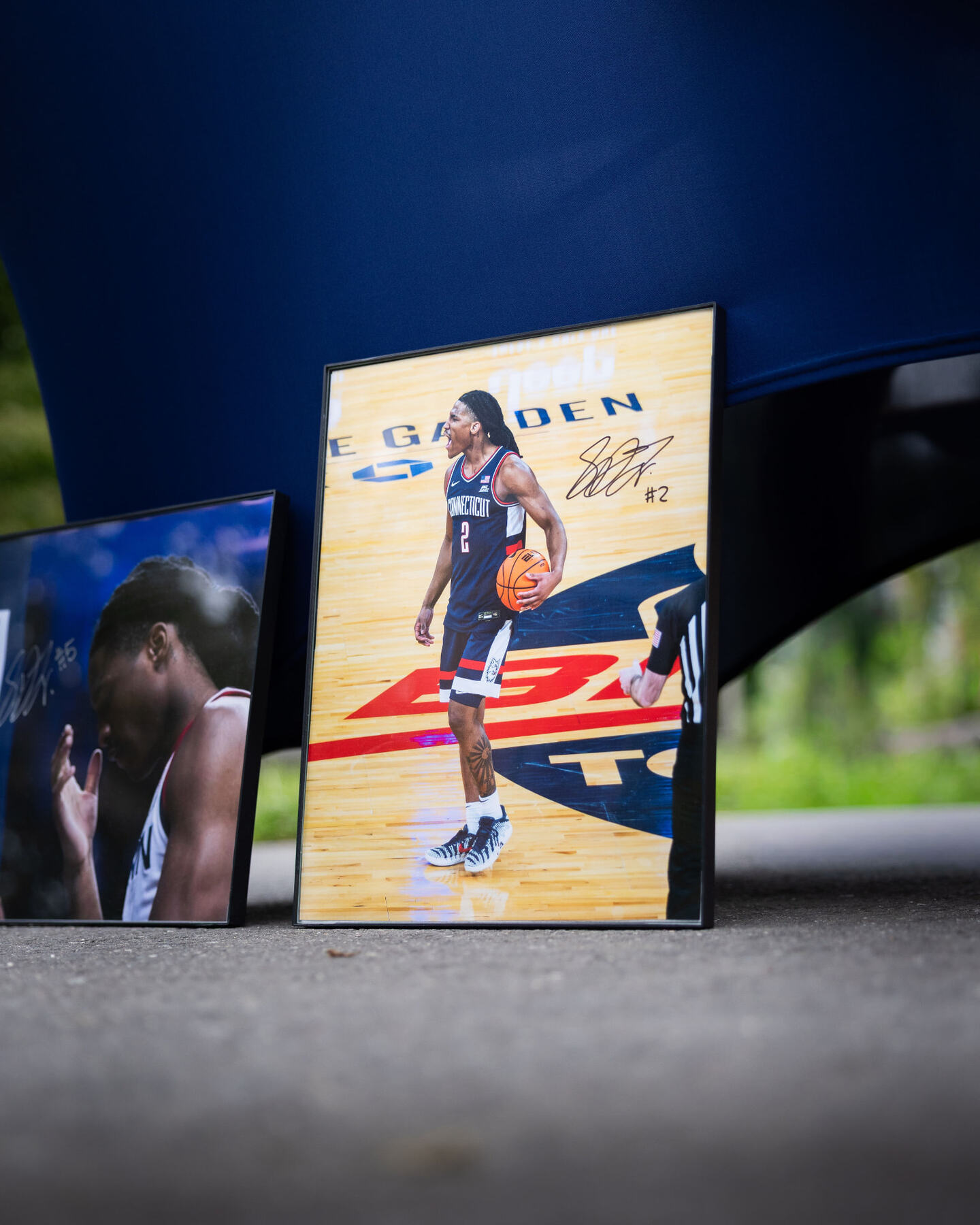 Framed signed photo of Silas Demary Jr. in his UConn uniform