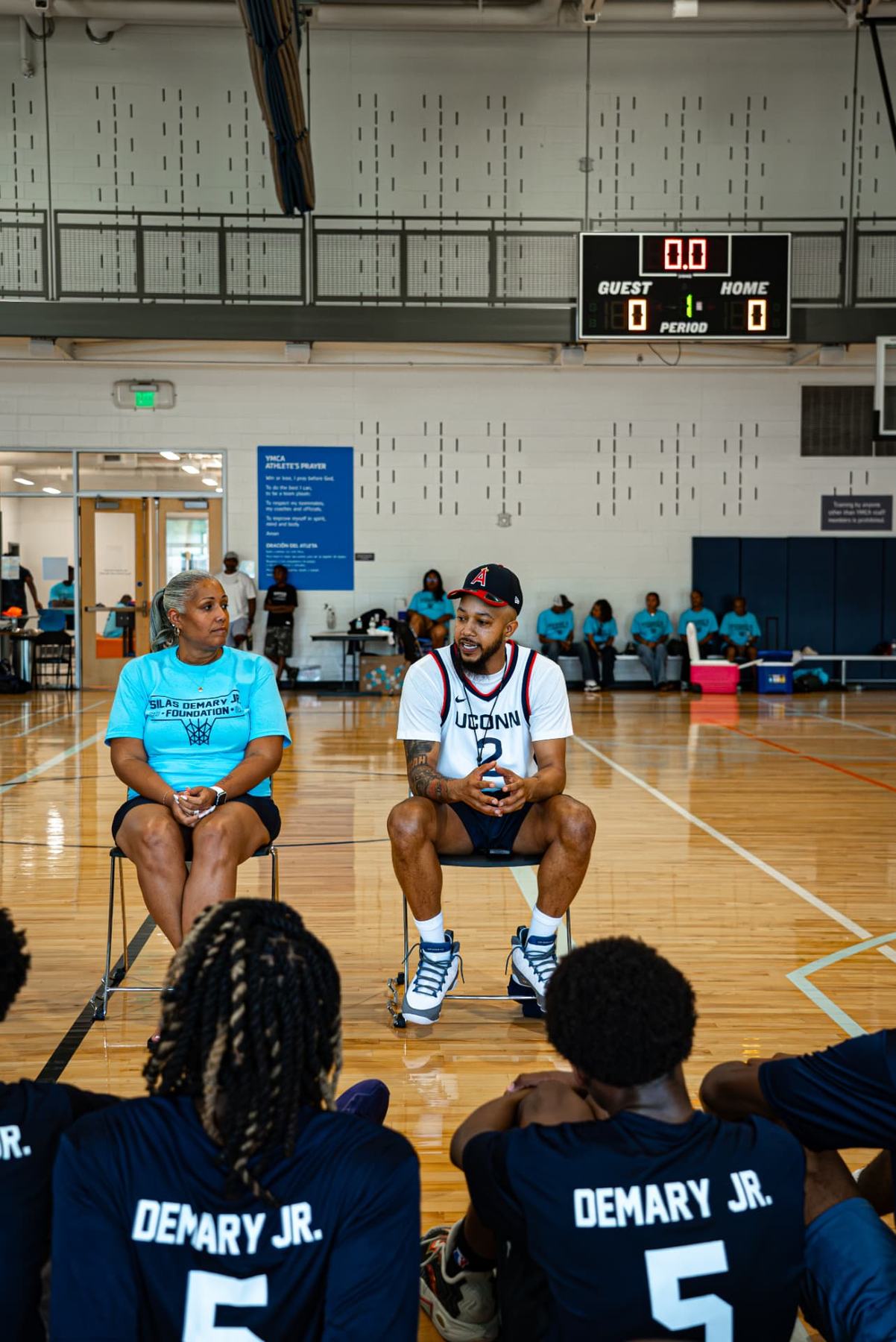 Shanté Demary joins Silas on stage for a conversation with campers in Raleigh.